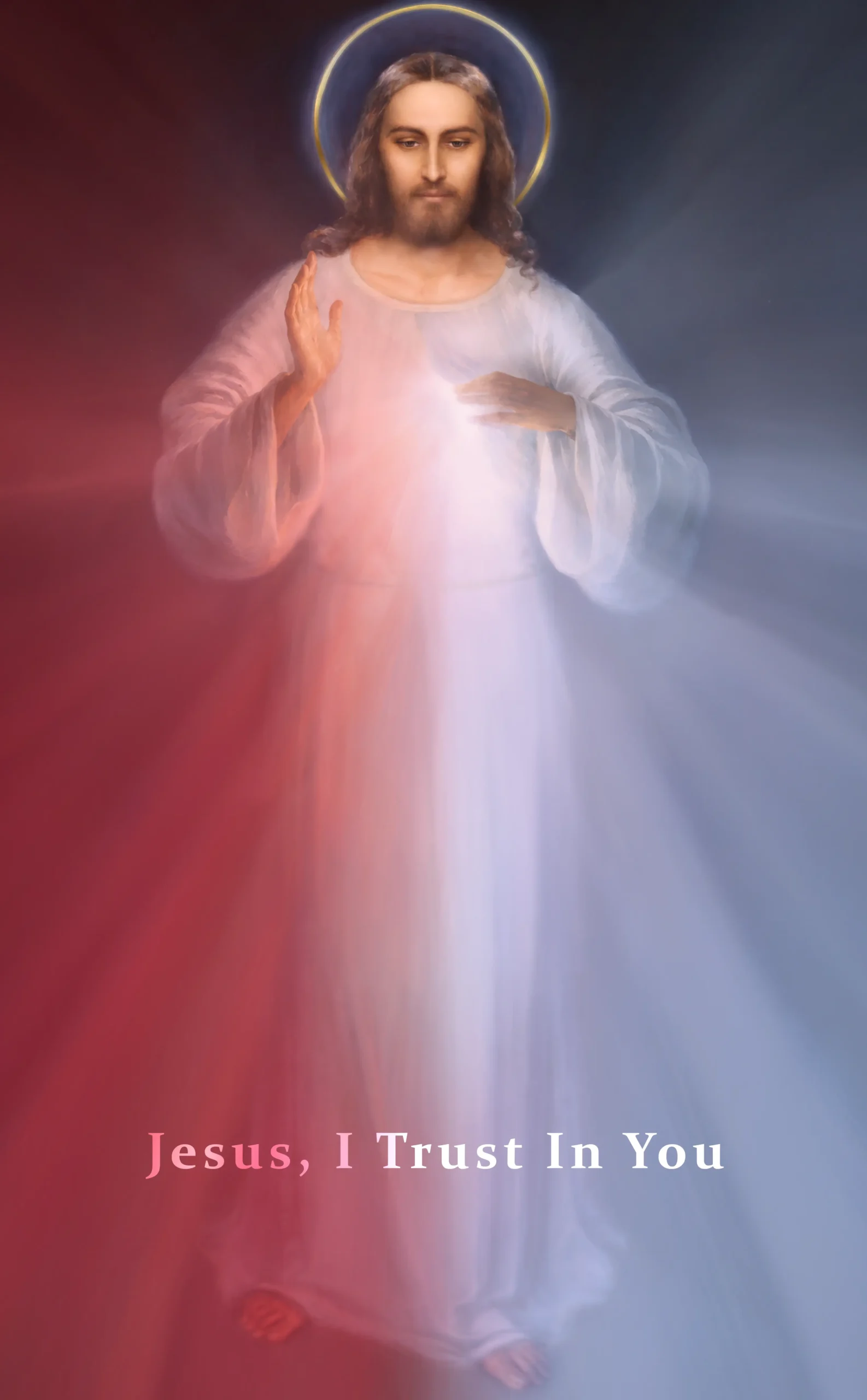 display picture of The Vilnius Divine Mercy Image Repainted with attention to a little more detail and a better representation to the rays